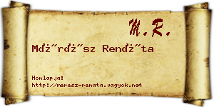 Mérész Renáta névjegykártya